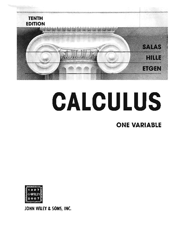Calculus - One Variable
