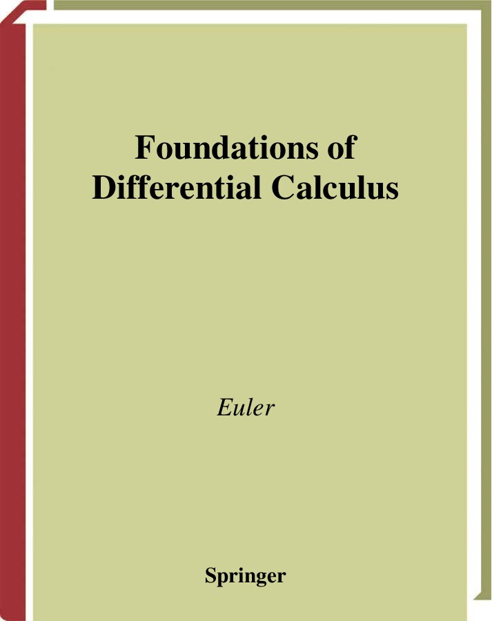 Foundations of Differential Calculus