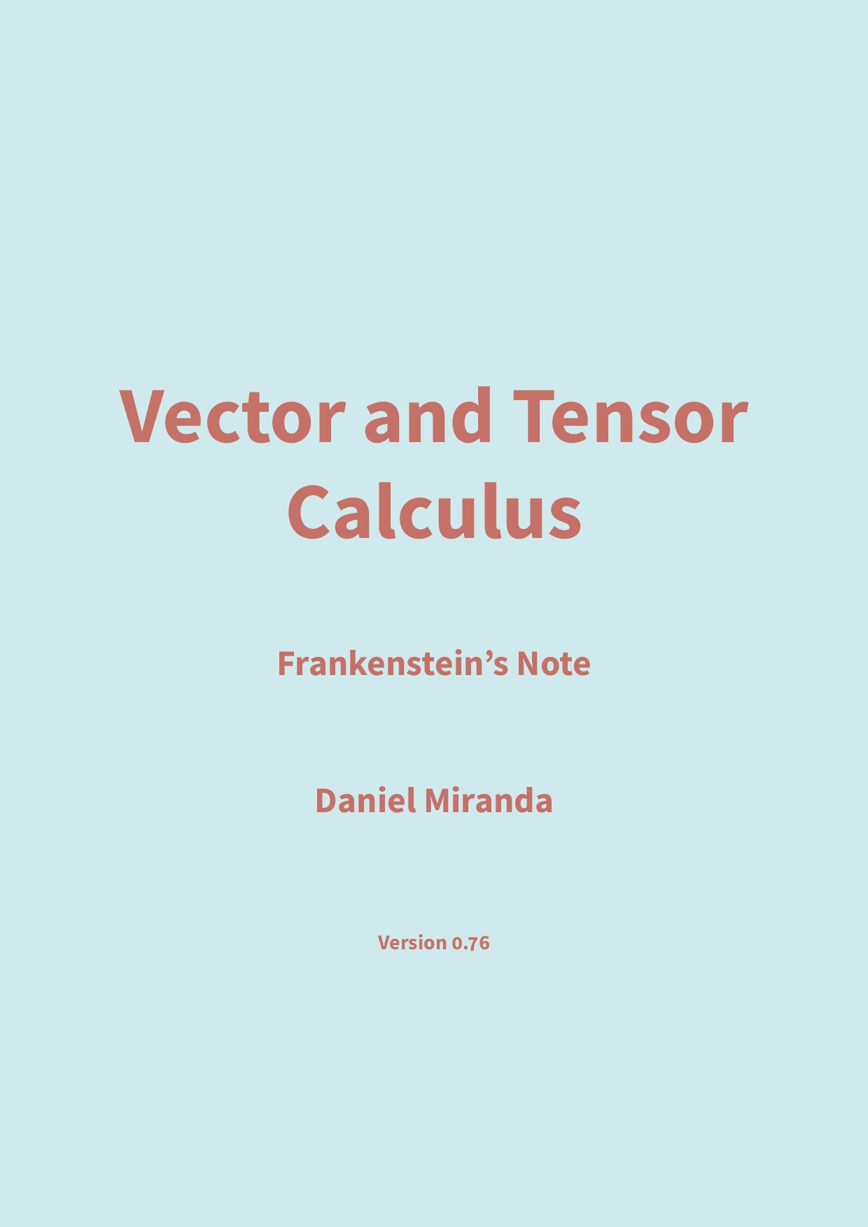 Vector and Tensor Calculus