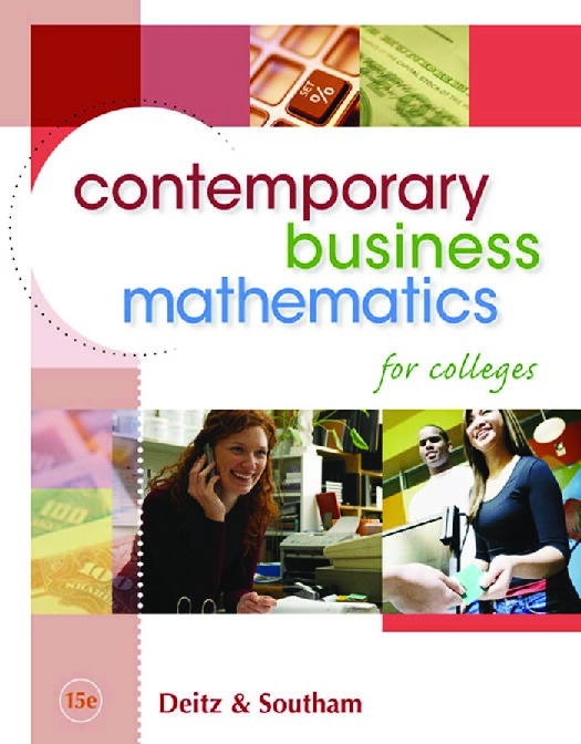 Contemporary Business Mathematics by James E. Deitz