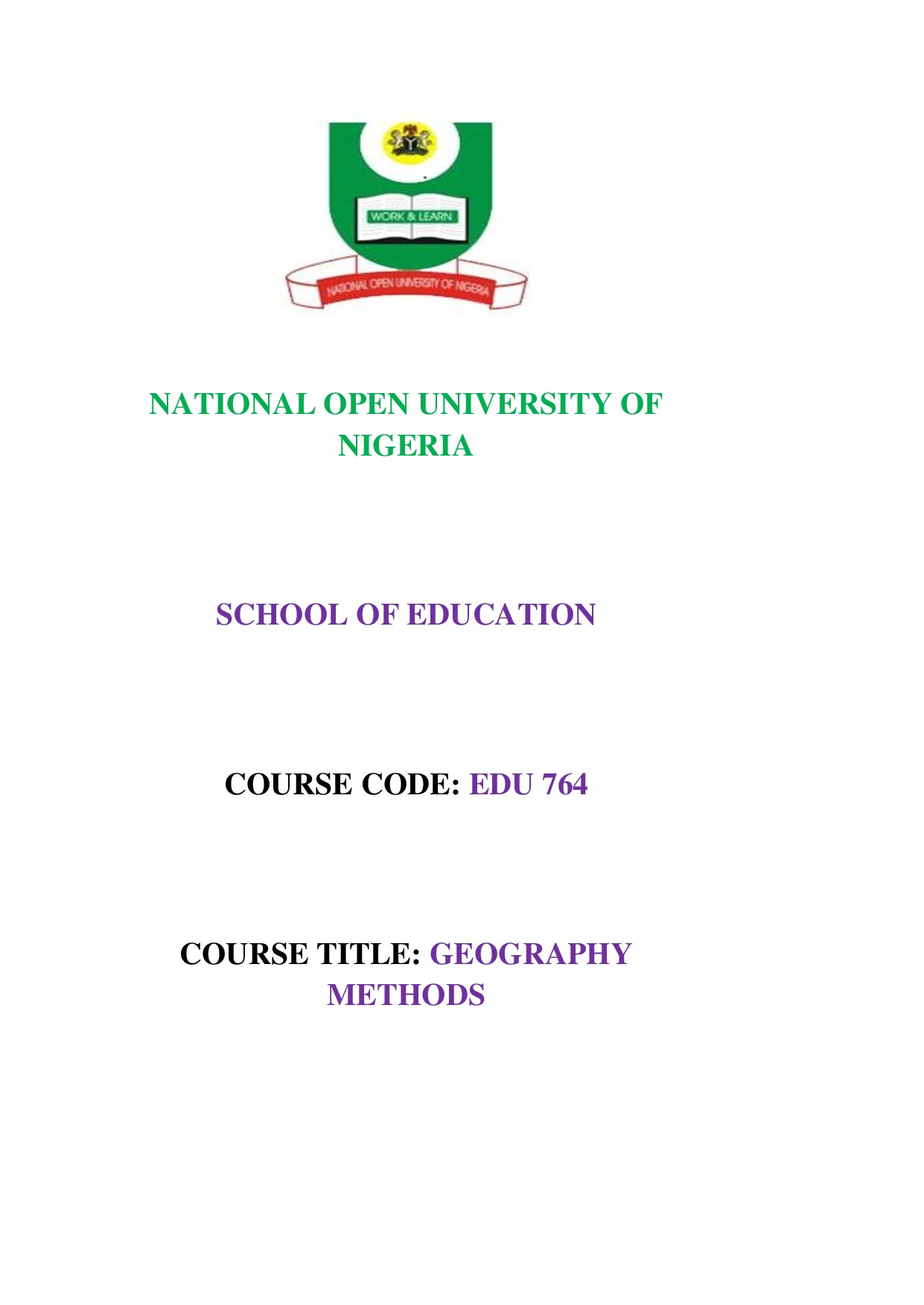 geography methods by Dr. Egunjobi Abel Olusegun